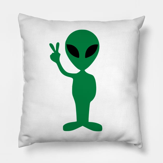 Friendly Alien Apparel Pillow by Topher's Emporium