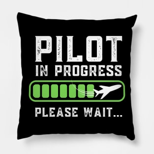 Pilot In Progress Please Wait Airplane Pilot Pillow