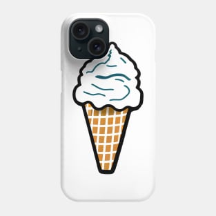 Scoops of Joy: A Fun Cartoon Ice Cream Cone Artwork Phone Case