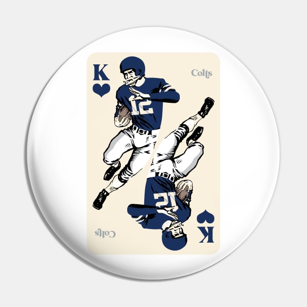 Indianapolis Colts King of Hearts Pin by Rad Love