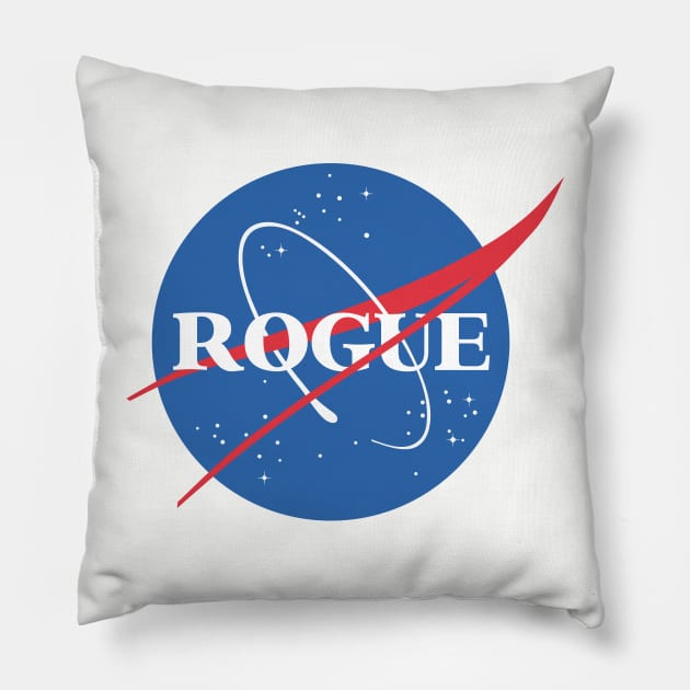 Rogue (NASA Logo) Parody T-Shirt Pillow by StrangeFox