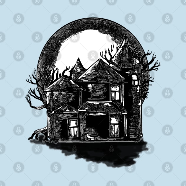 Retro creepy haunted house decoration by Kyradem