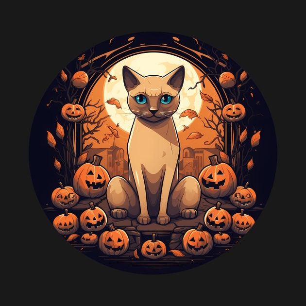 Tonkinese Cat Halloween, Cat Lover by dukito