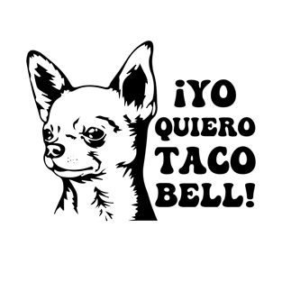 Yo Quiero Taco Bell Funny Chihuahua Lover Groovy Text T-Shirt