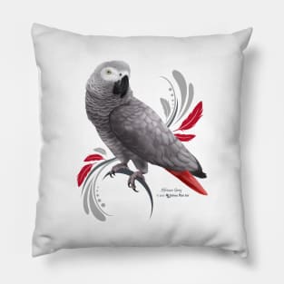 African Grey Pillow