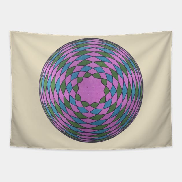 Spirograph Spring Mandala Tapestry by Travelling_Alle