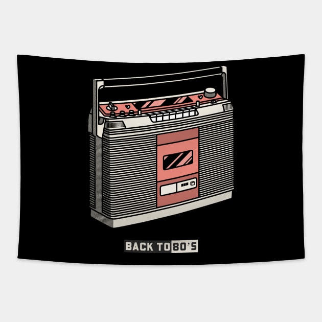 Back to the 80's - Radio Retro and Nostalgic Tapestry by LetShirtSay