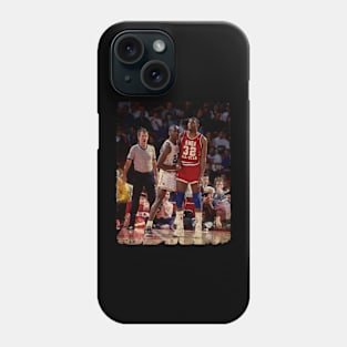 Michael Jordan vs Magic Johnson on NBA All-Star Phone Case