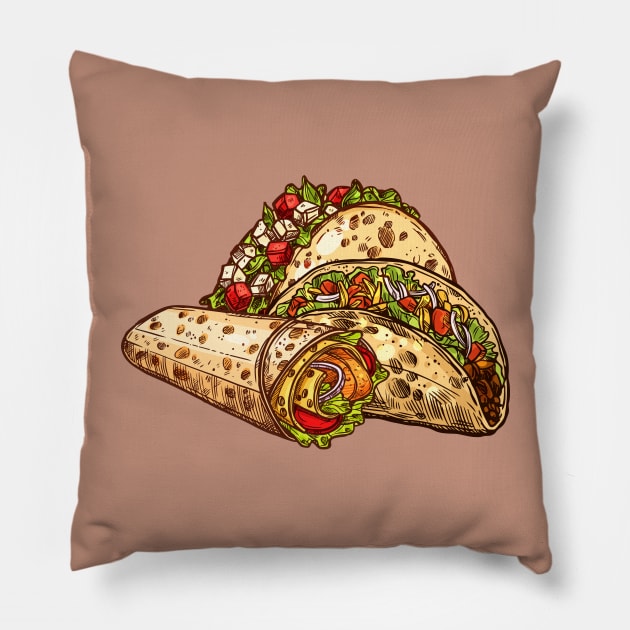 Taco Heaven Pillow by NewWorldIsHere