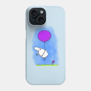 Cute whimsical sheep with balloon Phone Case