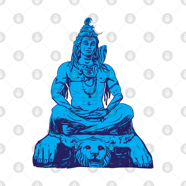 Shiva Meditate Adiyogi Mahadev Aum namah shivaya by alltheprints
