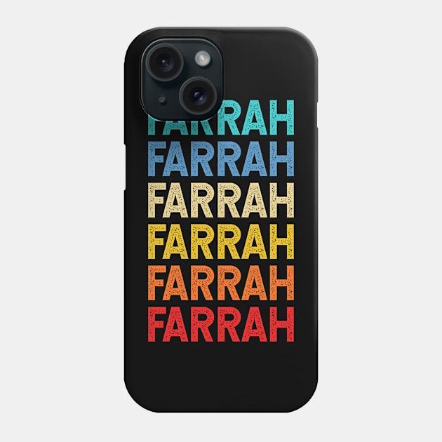 Farrah Name Vintage Retro Custom Gift Named Farrah Phone Case by CoolDesignsDz