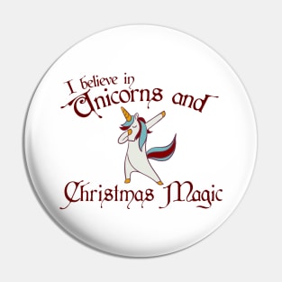 Dabbing Christmas Unicorns Magic Pin