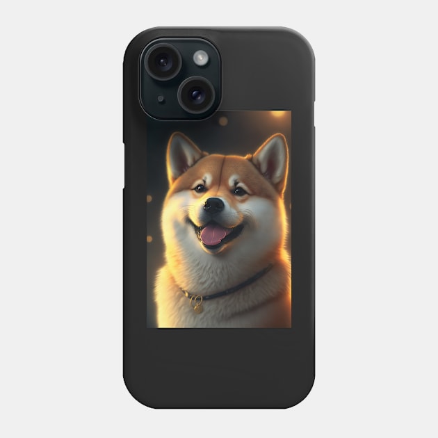 Happy Shiba Inu Dog Phone Case by KoolArtDistrict