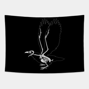 Skeleton Raven Tapestry
