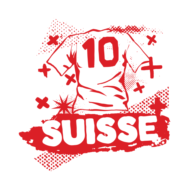 Vintage Swiss Football // Retro Grunge Switzerland Soccer by SLAG_Creative