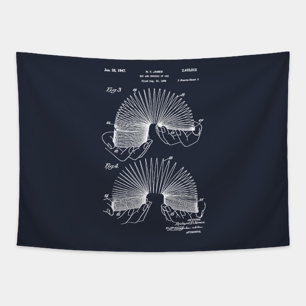 Slinky Patent 1946 Tapestry by Joodls