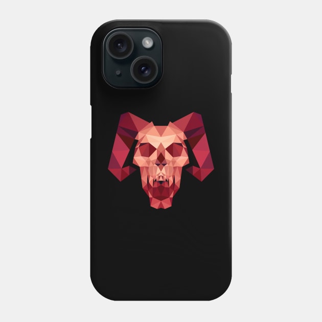 Horned Skull Phone Case by MKD