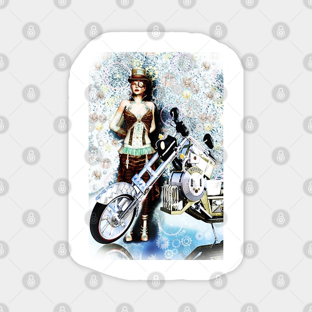 Steampunk Girl Magnet by RoxanneG