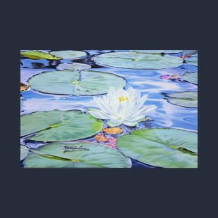 Dream Sequence - Water Lily Painting with Dragonfly T-Shirt