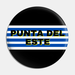 Punta del Este City in Uruguay Flag Stripes Pin