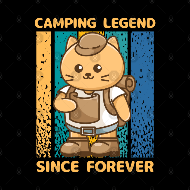 Camping Legend Since Forever by Artist usha