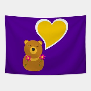 Cute Love Teddy Tapestry