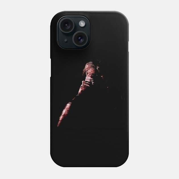 Digital collage and special processing. Bizarre. Men climbing to light from darkness. Masterpiece. Barely visible, silhouette. Phone Case by 234TeeUser234