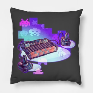 Retro Alien Invasion Pillow