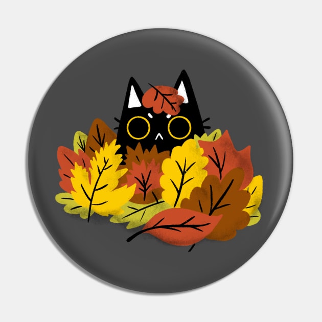 Cats in Leaves Pin by TaylorRoss1