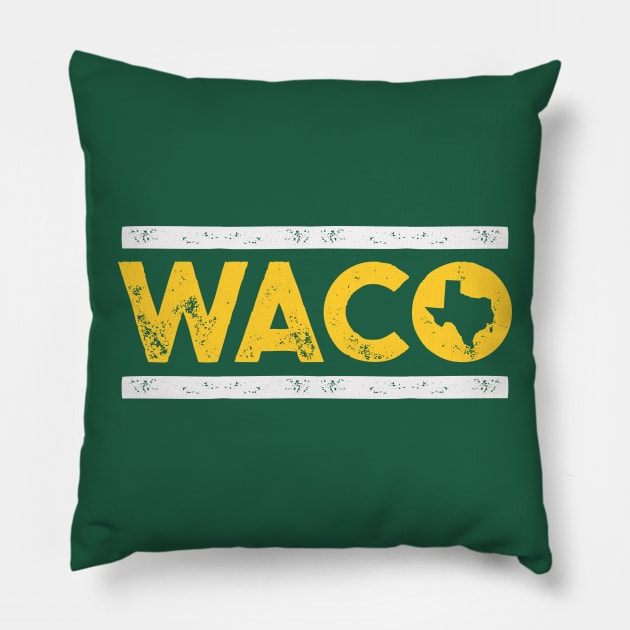 Retro Waco, Texas // Vintage Waco TX Hometown Texas Pride Pillow by SLAG_Creative