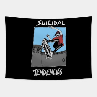 Suicidal Tendencies skull play skateboard Tapestry