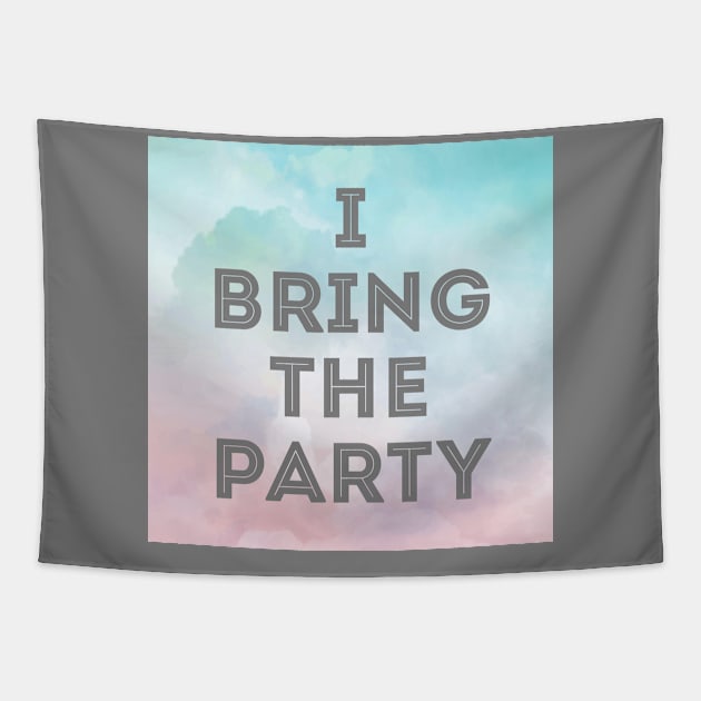 I Bring The Party Tapestry by Emma Lorraine Aspen