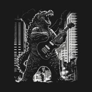 Godzilla Playing a Guitar T-Shirt