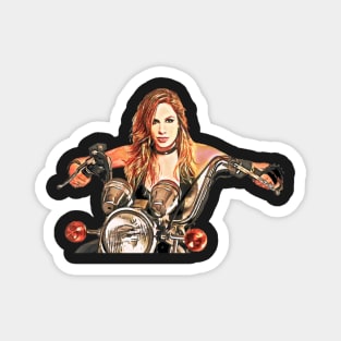 Crowsreign girl on motorcycle Magnet