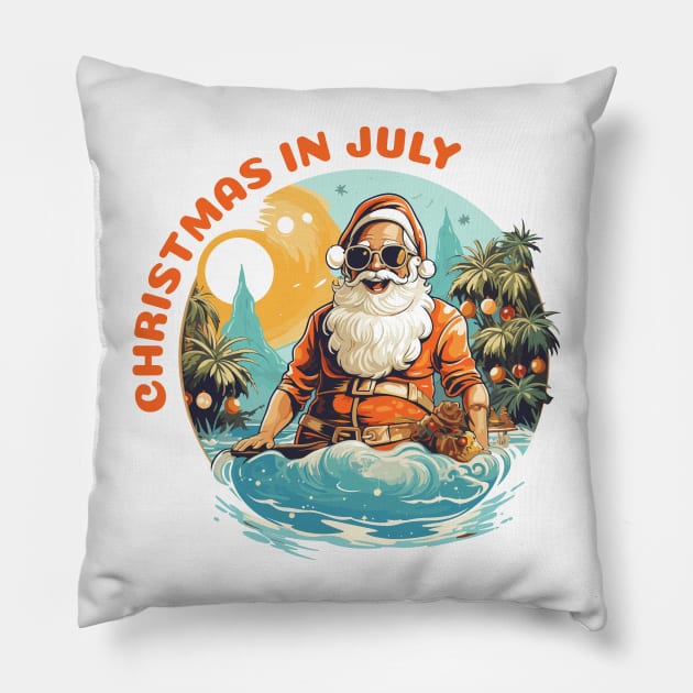 Christmas in july Pillow by adigitaldreamer