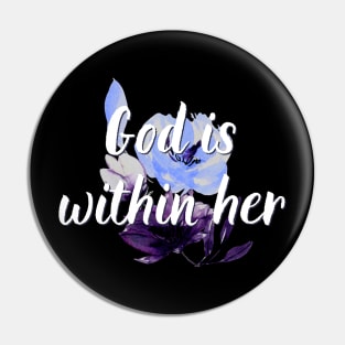 God Is Within Her Women's Bible Verse Christian Woman Motivational Quote Pin