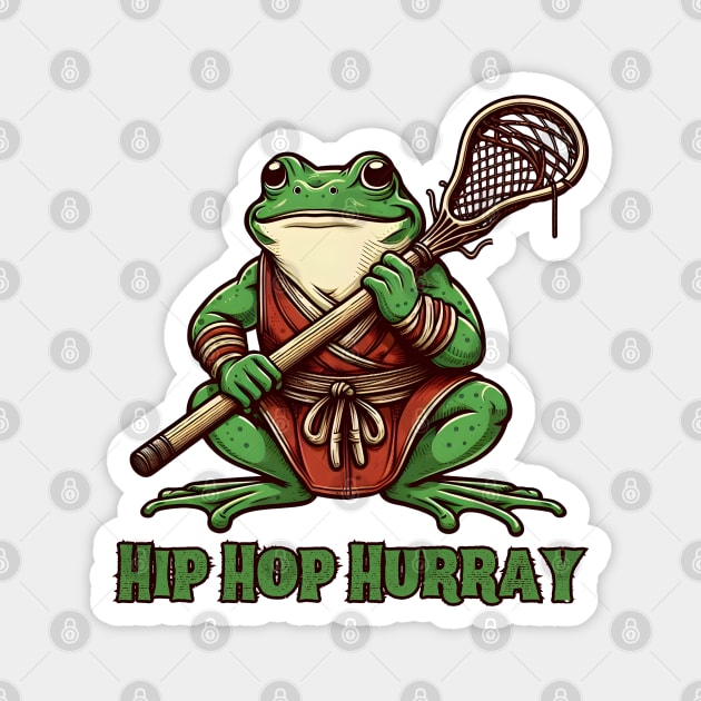 Lacrosse frog Magnet by Japanese Fever