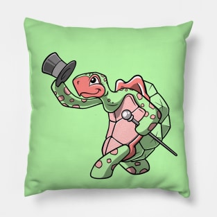 Turtle or Tortoise with Top Hat Pillow