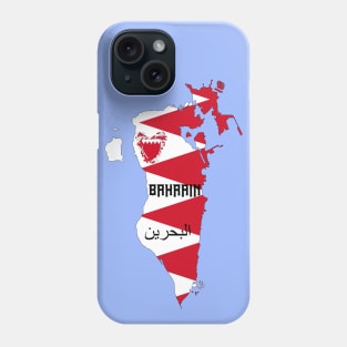 Bahrain flag & map Phone Case