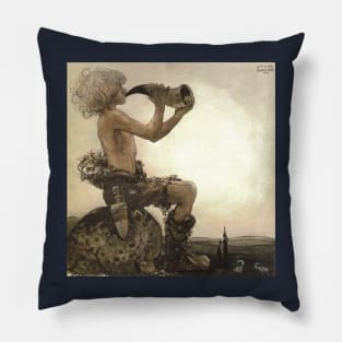 The Four Big Trolls and Little Peter Pastureman - John Bauer Pillow