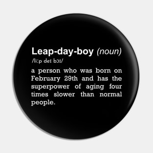 Leap Year Birthday Boy Pin