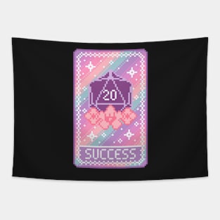 Dungeons and Dragons Tarot Card Pixel Art Tapestry