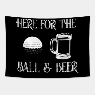 Balls & beer funny golf alley sport drinking Tapestry