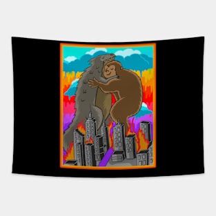 godzilla love kong meme Tapestry