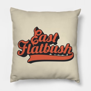 New York Brooklyn - East Flatbush Brooklyn Schriftzug - East Flatbush Logo Pillow