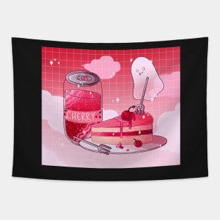 Spooky Cherry Snacks Tapestry