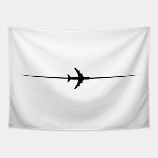 Minimalist Airplane Cross Design Tapestry