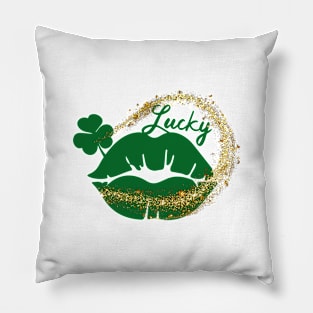 St. Patrick's Day Lucky Kiss Pillow