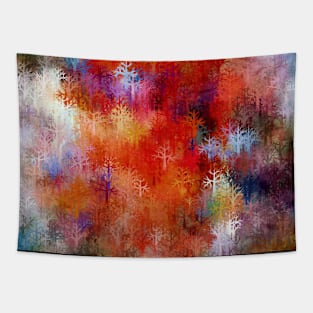 Colorful trees rainbow forest Tapestry